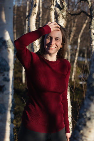 Lanullva Havbris 2.0 Crewneck, Vinrød