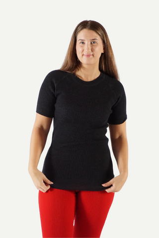 Lanullva Havbris 2.0 Wool T-shirt, Coal