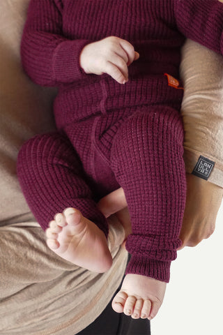 Lanullva Havbris 2.0 Wool Tights Baby, Plum