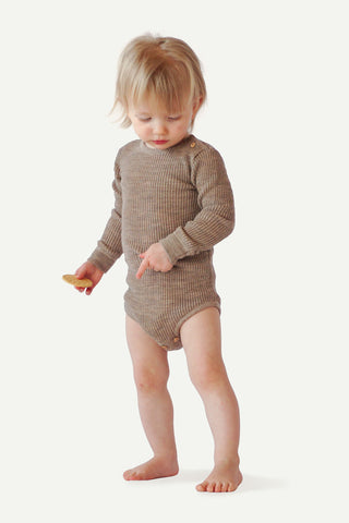 Lanullva Havbris 2.0 Ull Babybody, Linen