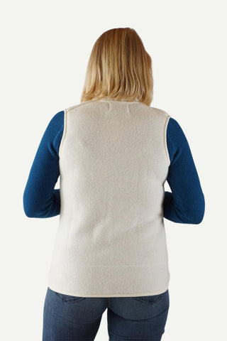 Lanullva Basic High Loft Ullfleece Vest Dame, Natur-Lanullva