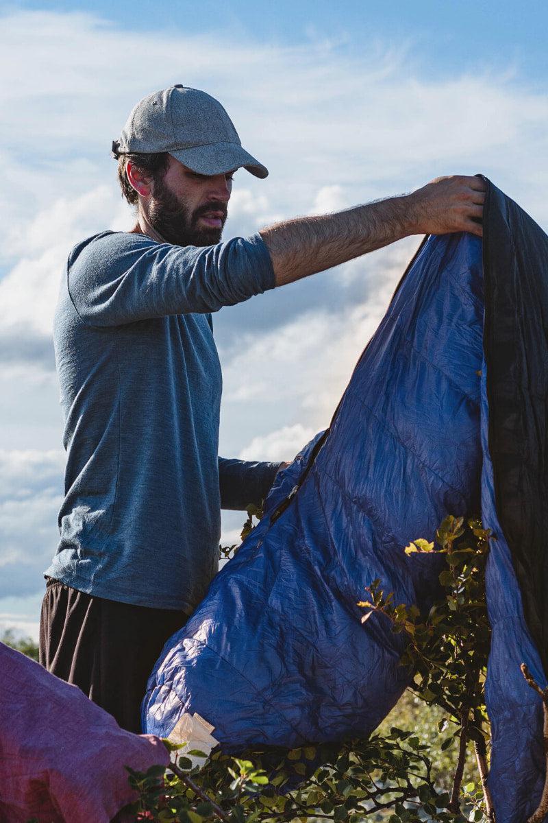 Lanullva Basic T-Skjorte Herre Long Sleeve, Himmelblå-Lanullva