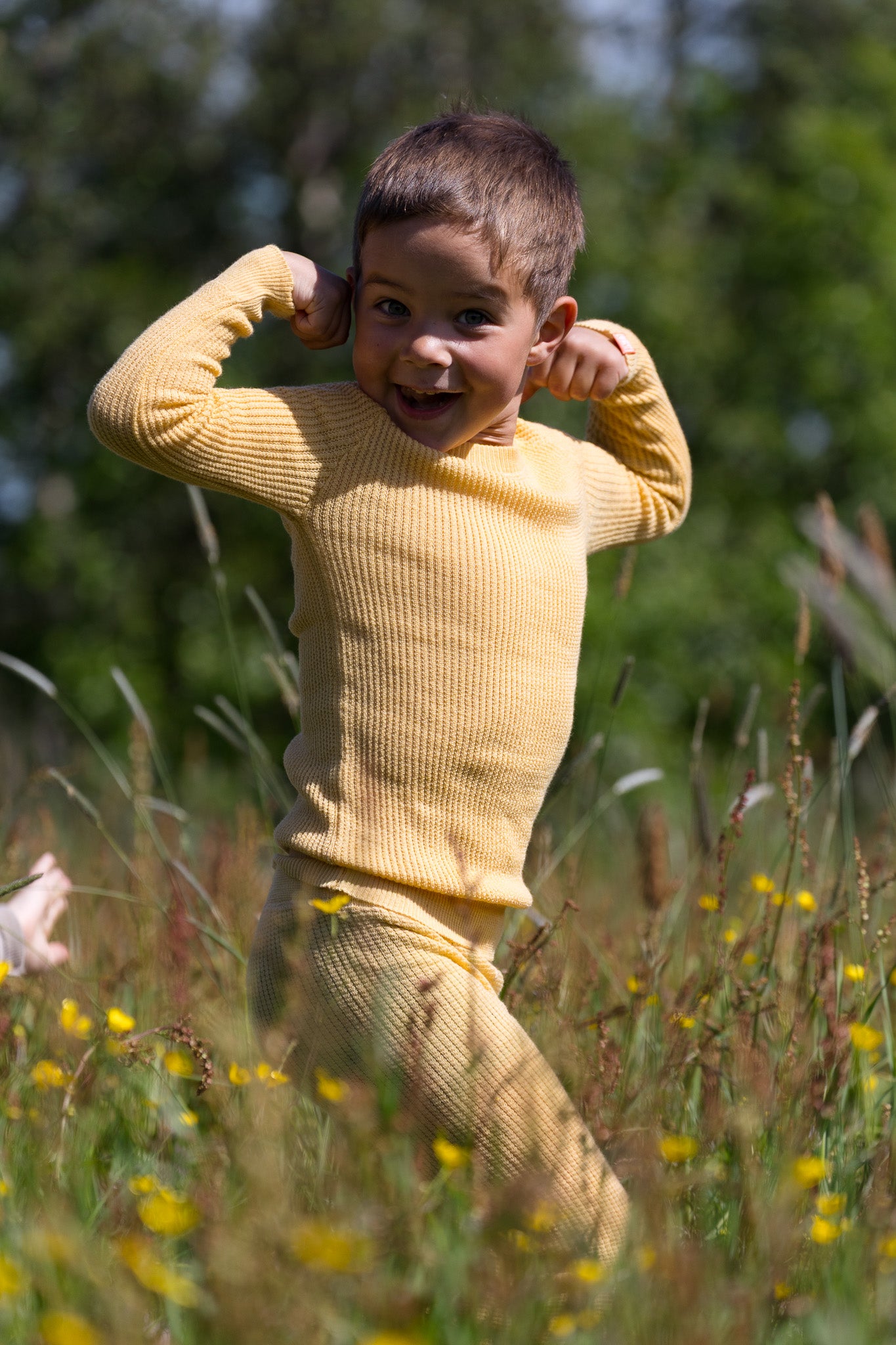 Lanullva Havbris 2.0 Ullstillongs Barn, Smørblomst