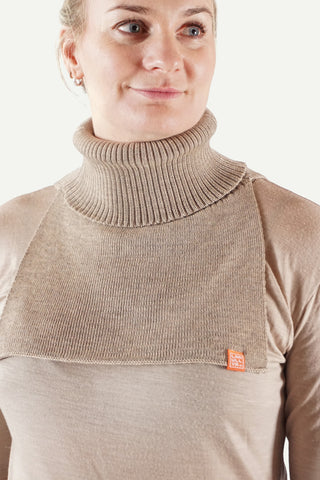 Lanullva Hustadvika 2.0 Ullhals Adult, Linen