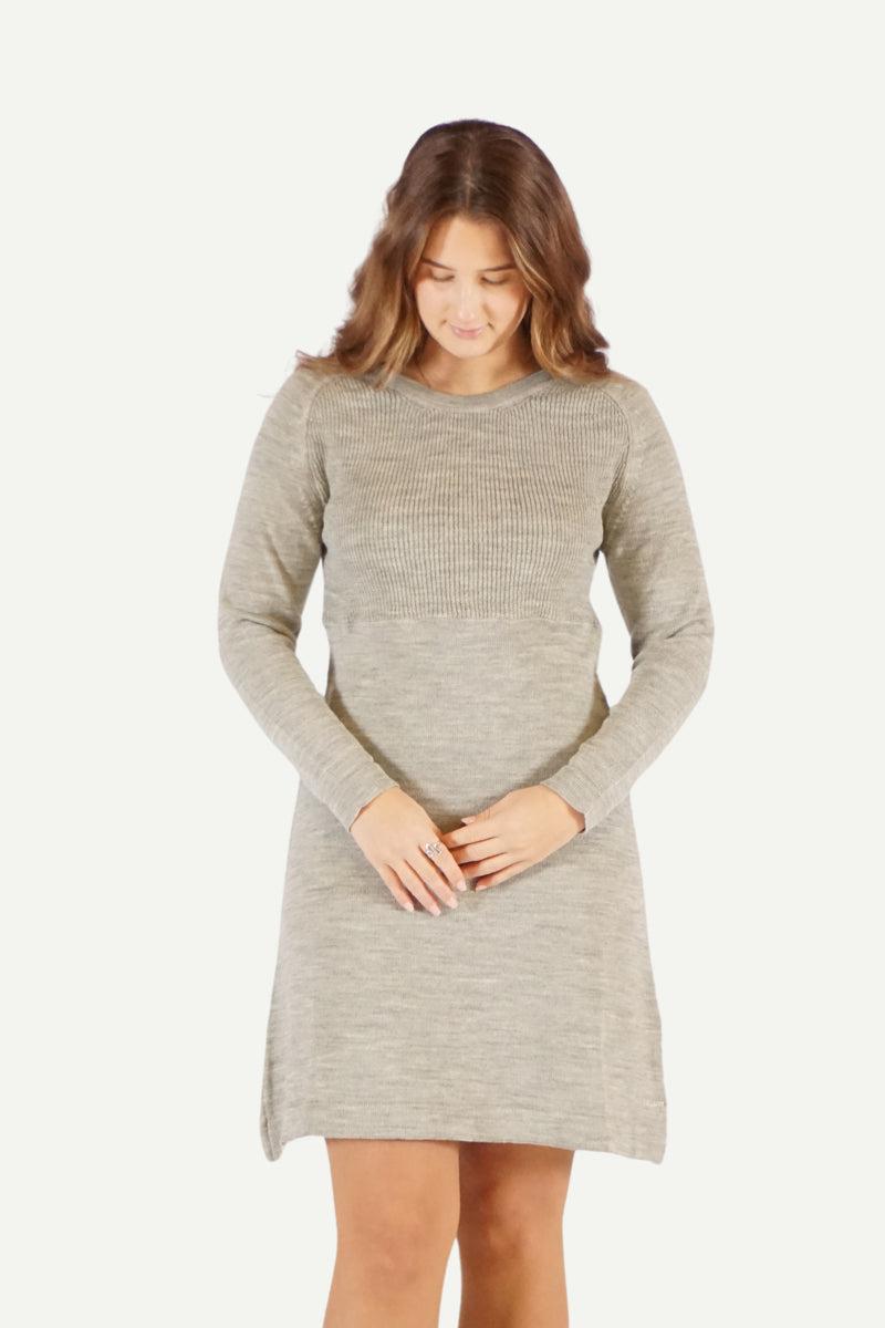 Havbris Women's wool dress, Vinje grey