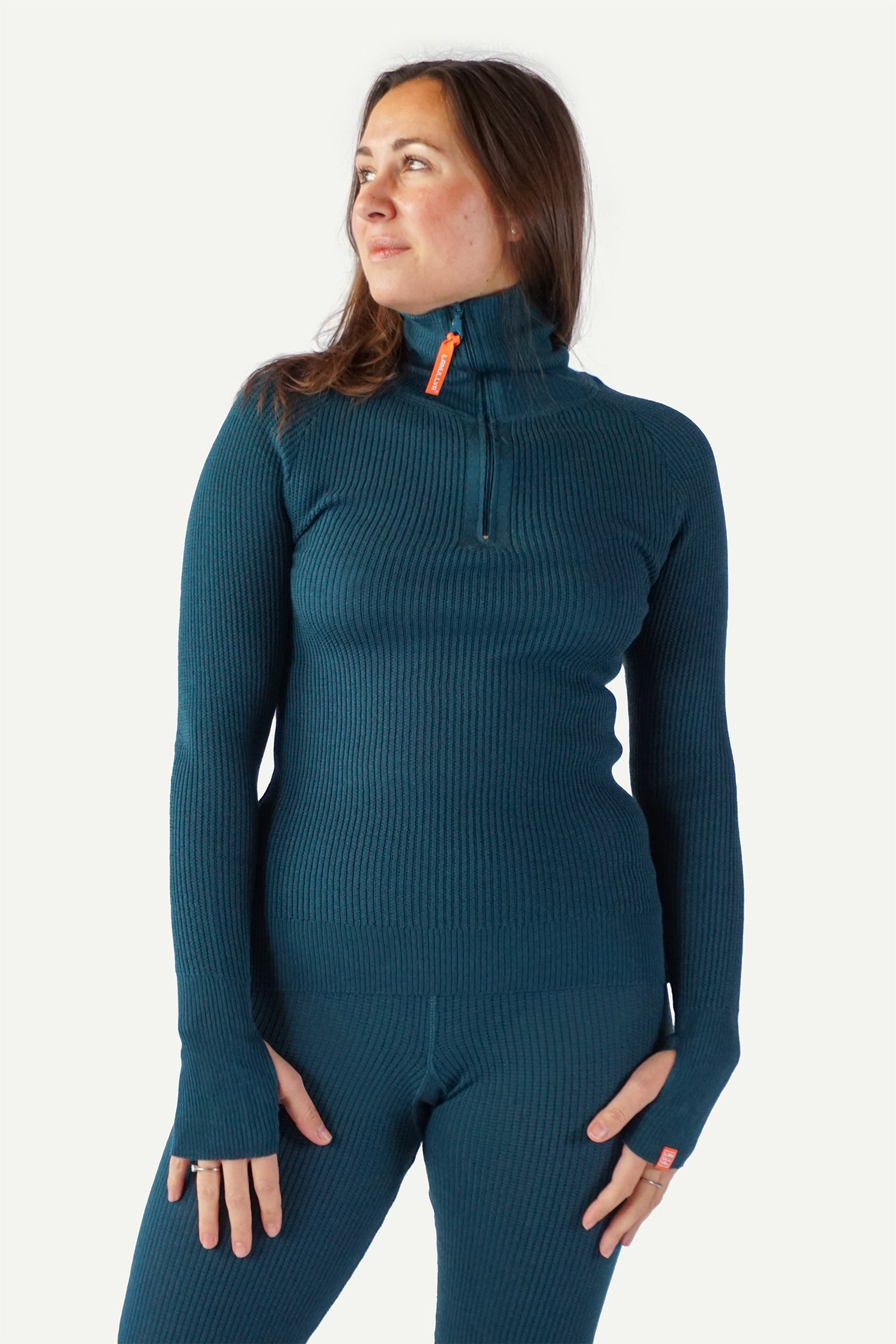 Lanullva Havbris 2.0 Ulltrøye Half Zip, Bergblå