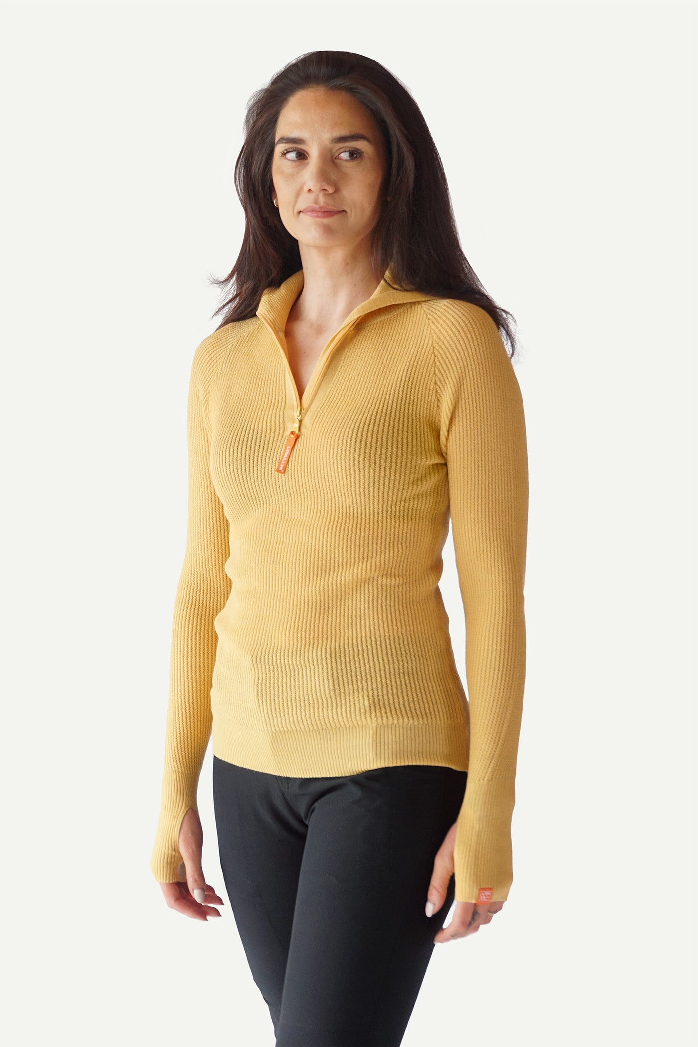 Lanullva Havbris 2.0 Ulltrøye Half Zip, Smørblomst