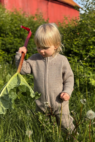 Lanullva Hustadvika 2.0 Barnedress Zip, Linen