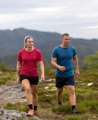 Lanullva Ull t-skjorte herre - Basic T-Skjorte Herre, Arktis Blå 🐑